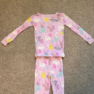Little Sleepies Pink Bunny & Easter Egg Pajama Set 4T